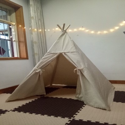 NingHai handmade tipi tent for kids sleeping indoor