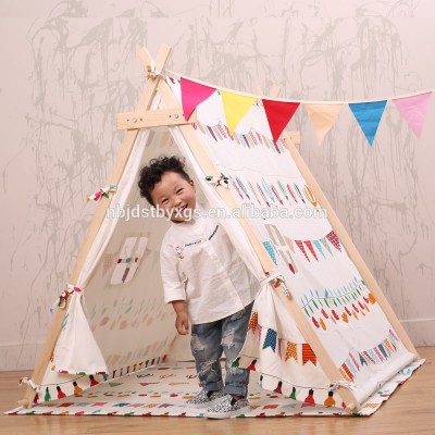 100% cotton canvas kid tent child tent toy house indian tent kids teepee