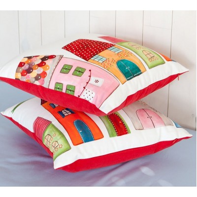 Suitable beautiful cartoon house child pillow