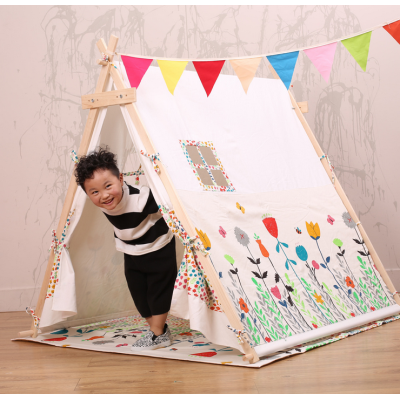 Beautiful kids triangle tent children playhouse indoor