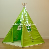 The new embroidery 100% cotton canvas children playing teepee indian tent