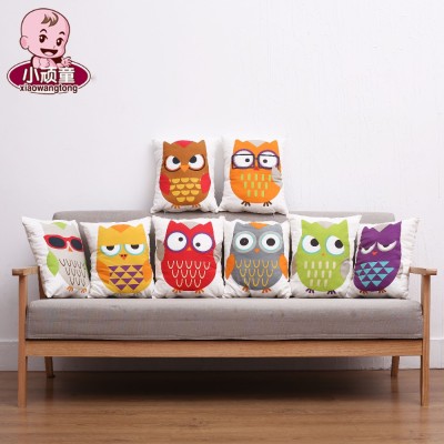 Well designed big owl decorating kids tent pillow