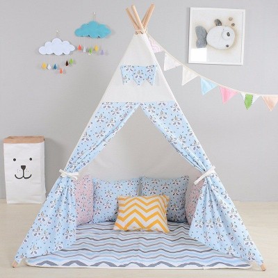 High quality lovely panda kids tent ,100%cotton canvas comfortable teepee tents