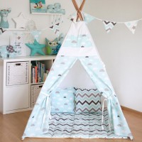 2017 individual clouds splicing Indian children's tipi tent indoor